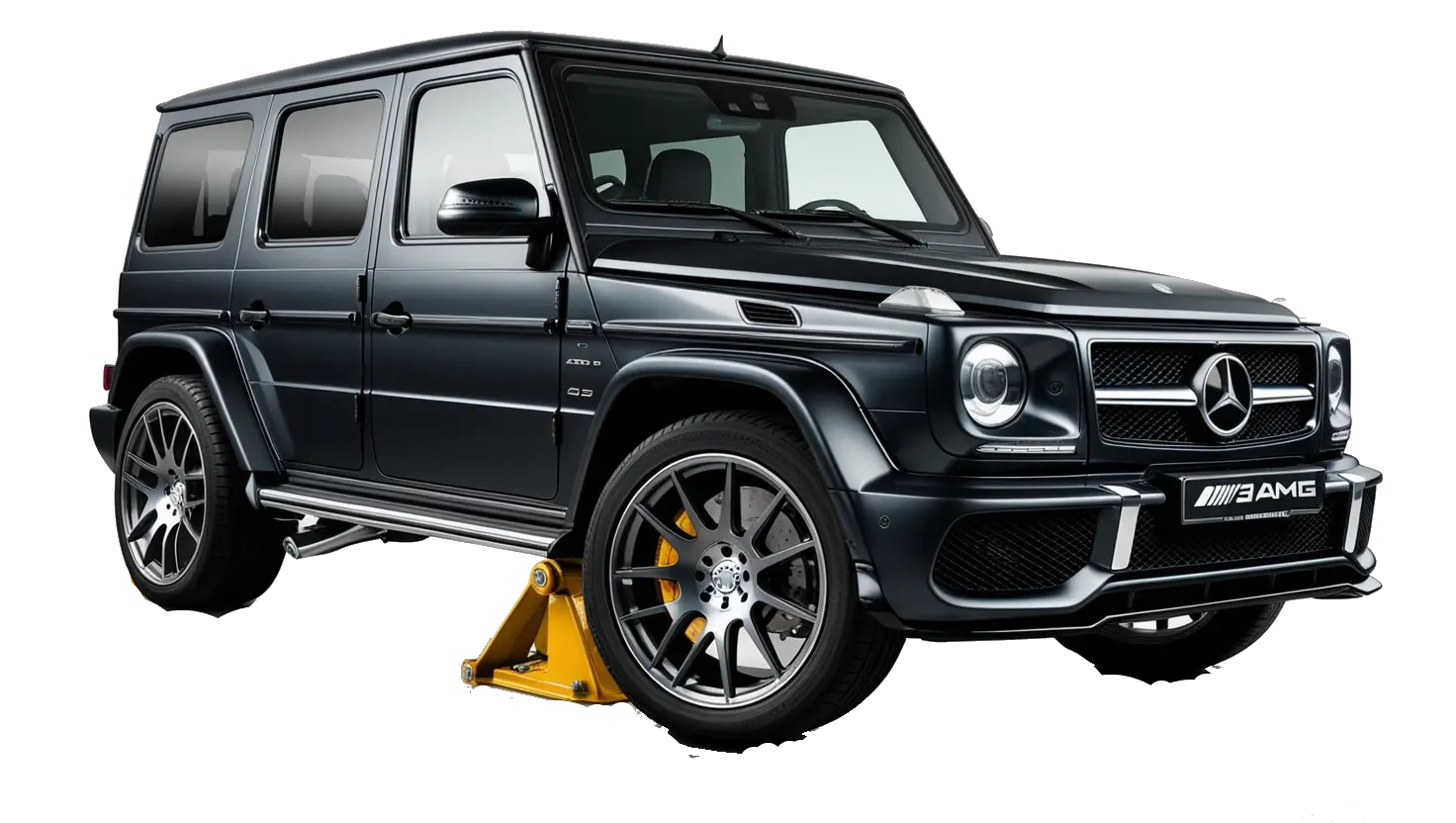 Vehicle being prepared for Diamond Cut and Powder Coated Alloy Wheel Refurbishmen